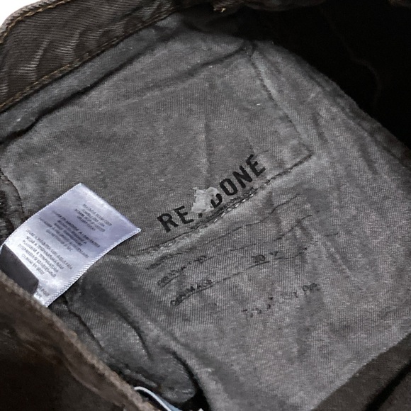 RE/DONE 70s stove pipe High Rise Denim Jeans Women’s size 24 in Washed Chocolate - Picture 5 of 8